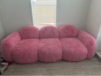 Rare Pink Fluffy Couch