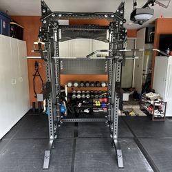 PRO SERIES Ultimate Half Rack Functional Trainer w/Smith Machine Bar | 400lb Stack | Gym Equipment | Fitness | Commercial | Squat Rack 