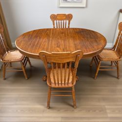 Vintage Walter of Wabash Extending Dining Table & 4 Chairs Set