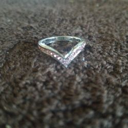 Sz 6. Pink Sterling Silver Ring