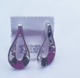silver earrings made in Mexico
