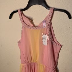 Pink And Yellow Maxi Dress Kids Girls