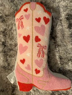 Boot shaped throw pillow - NWT