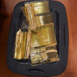 Golden Plastic Knives