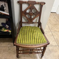 Antique Carved Wooden Chair