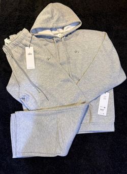 Alo Yoga Grey Hoodie and Jogger Set