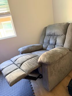 Gray Microfiber Recliner Chair