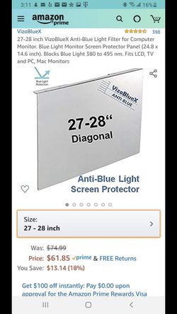 Anti Blue Light Screen Protector