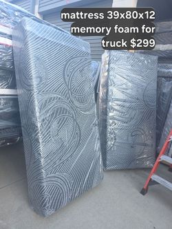 Mattress 39x80x12 Memory Foam For Truck