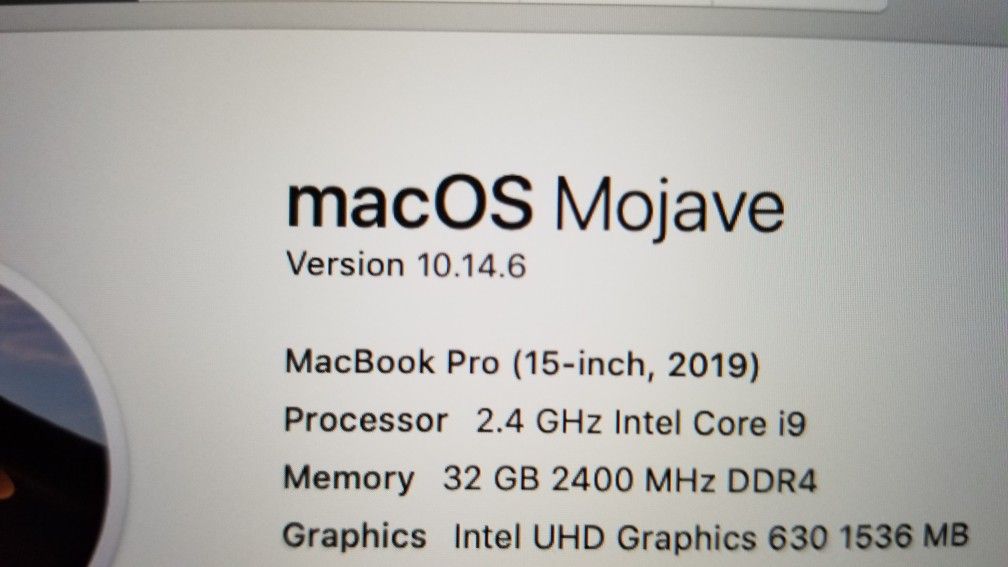 Macbook Pro 2019