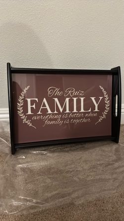 Personalized Family Name Decorative Serving Tray
