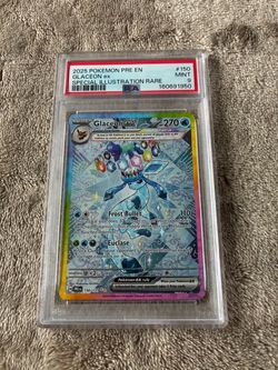 Pokemon Prismatic Evolutions Glaceon PSA