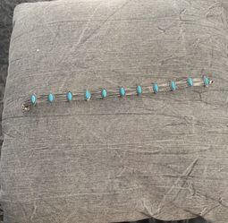 Silver + turquoise choker