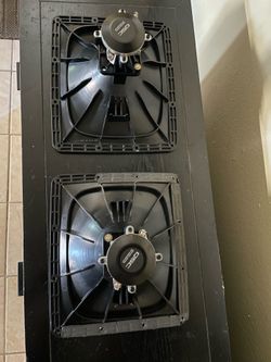 Pair of QSC SP-000086-GP Compression Drivers with Horns