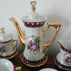 vintage Royal Japan opalescent lusterware porcelain tea set