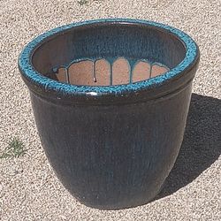 Blue Ceramic Planter 