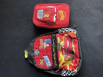 Lightening McQueen Backpack & Lunch Box