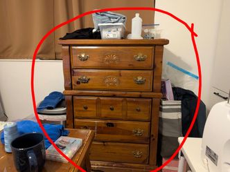 Vintage Wood Chest of Drawers
