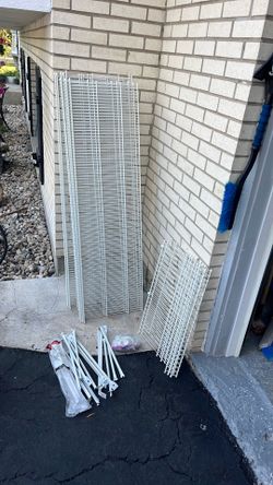 10 White Wire Closet Shelves – 56” x 16”