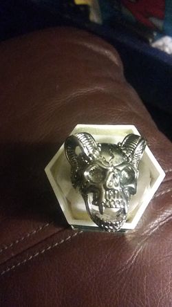 Ram Skull Ring size 11 silver