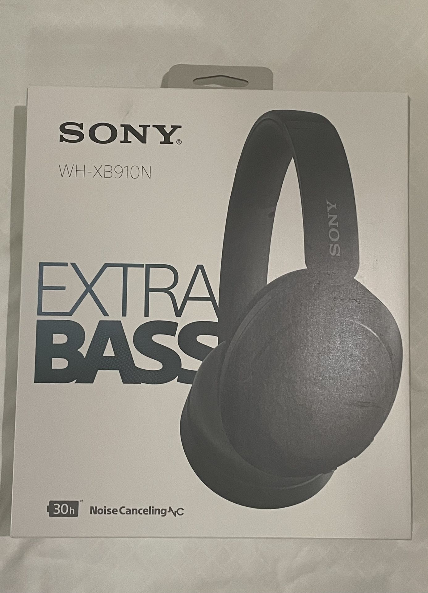 Sony- WHXB910N Wireless Noise Cancelling Over- The- Ear Headphones (Black)