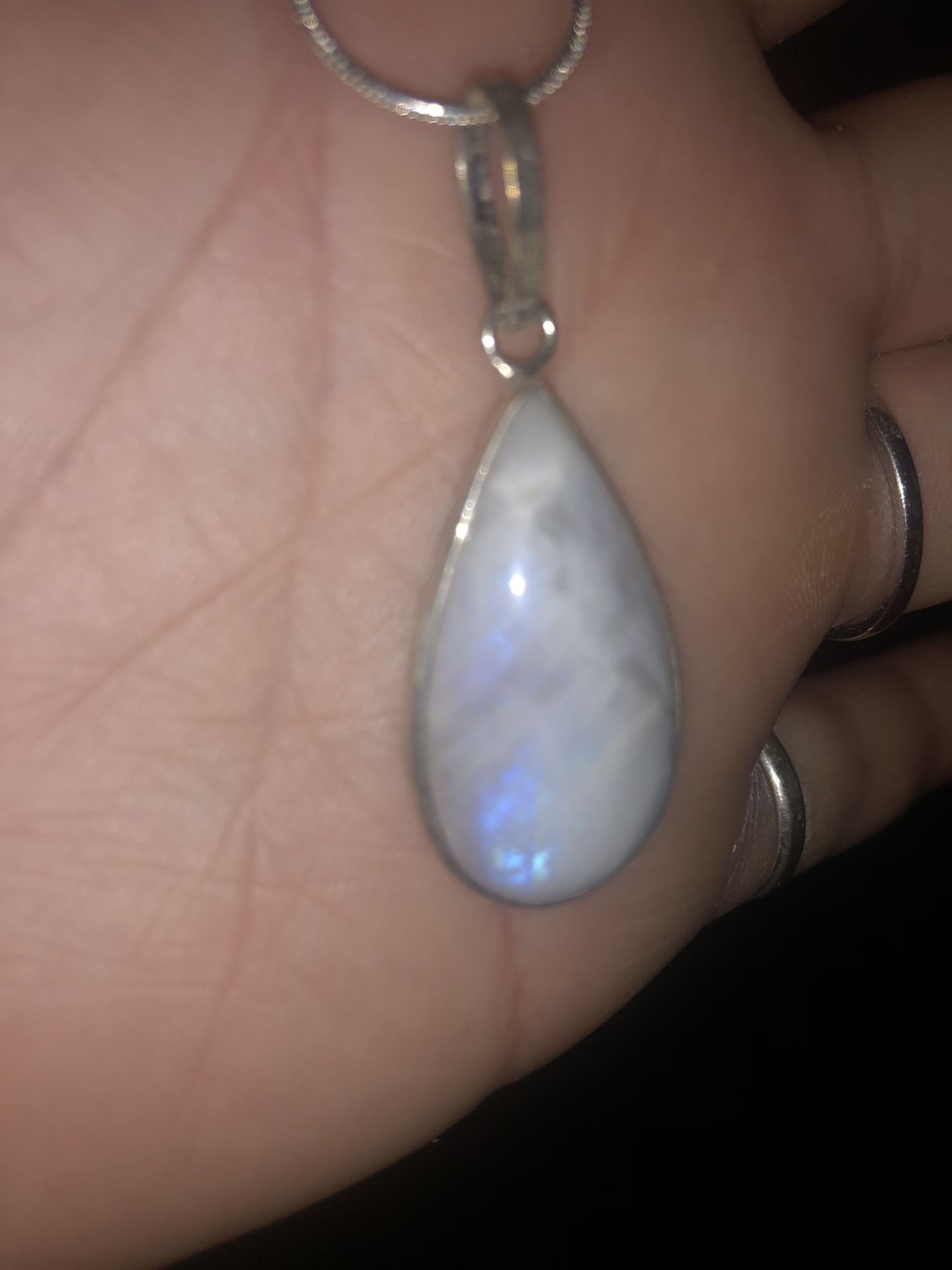 Moonstone And Sterling Necklace