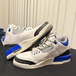 White and blue Jordan 4