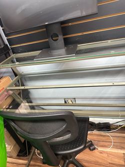 Glass Desk with chair