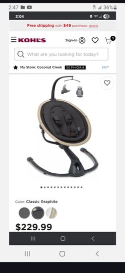 Baby Swing with Mobile – Classic Graphite
