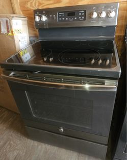 GE SLATE COLOR GLASSTOP STOVE CONVECTION OVEN....$ 300
