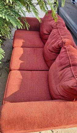 Red couch/Hide a bed.