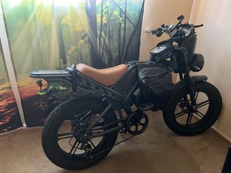 Fat Tire Electric Bike Moto Style
