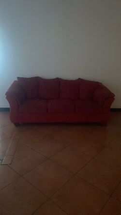 Red maroon sofa