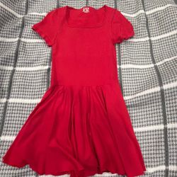 Womens casual Red short mini dress