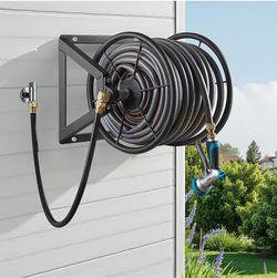 VEVOR Wall Mounted Garden Hose Reel – Holds 200 ft Hose