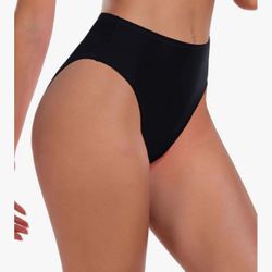 MEDIUM Women's High Waisted High Cut Thong Bikini Bottom