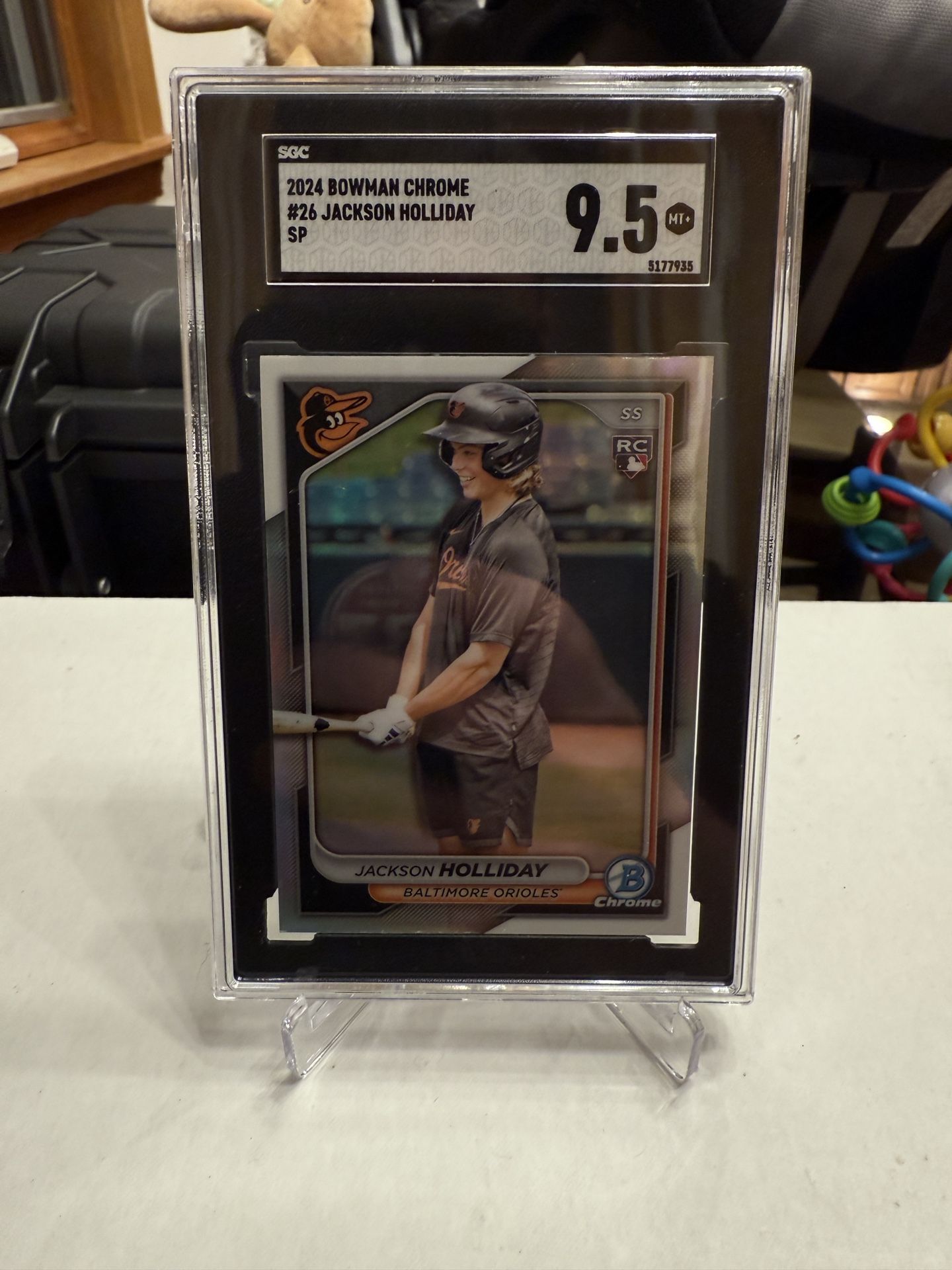 2024 Bowman Chrome Jackson Holliday SP Image Variation RC SGC 9.5 #26 Orioles