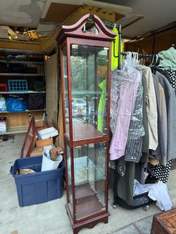 Wood & Glass Curio Cabinet