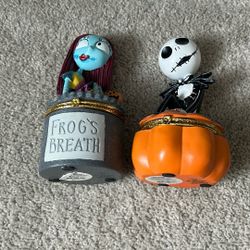 Jack And Jill Jewelry Box And Oogie Boogie Statue