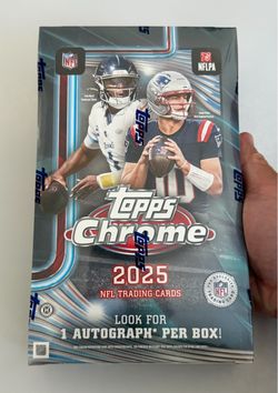 2025 Topps Chrome Football NFL Hobby Box (1 Autograph Per Box) NEW/SEALED