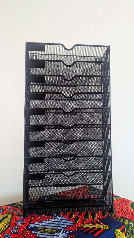 10-tier Hanging Wall Metal File Organizer