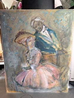 Original Oil Painting on Canvas – Figurative Scene
