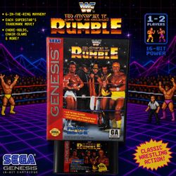 WWF Royal Rumble (Sega Genesis, 1993) Game & Case - No Manual