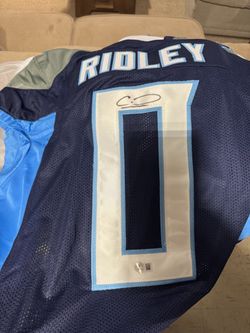Calvin Ridley titans custom signed jersey