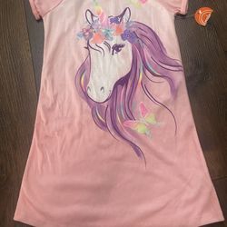 NEW Girls Unicorn Pajama Gown Size 6 By Wonder Nation #11