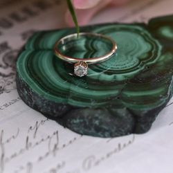 14k white gold engagement ring, size 7