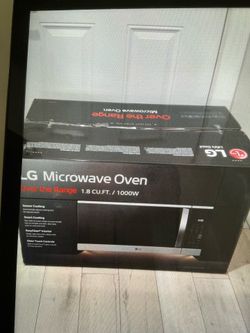 Lg microwave over the range 1.8 cu ft/ 1000 watts new