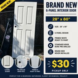 🚪 Brand New 6-Panel Interior Door – $30