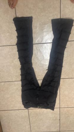 All black stacked jeans/size 36 worn 1 time