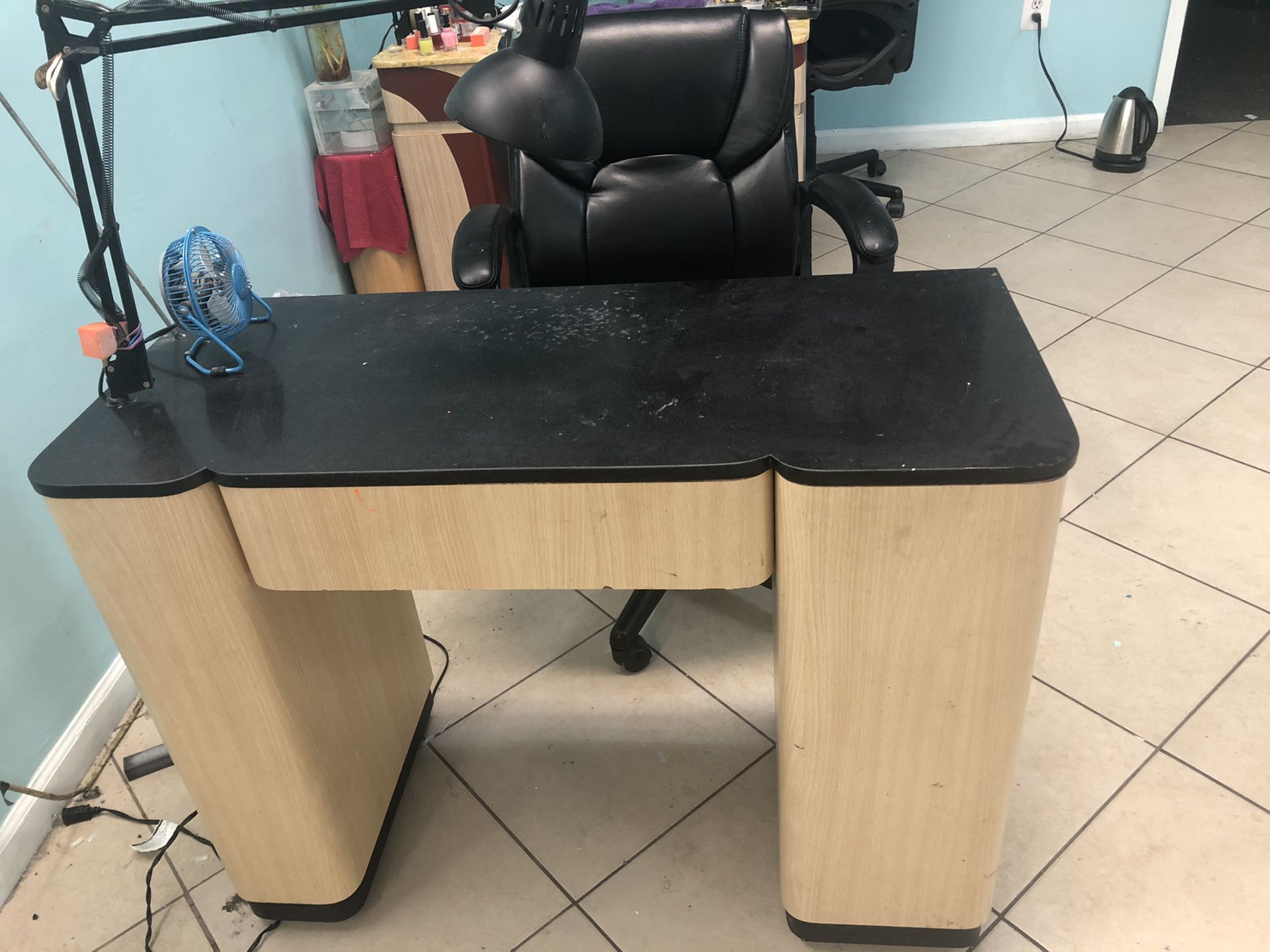Nail table +chair on sale